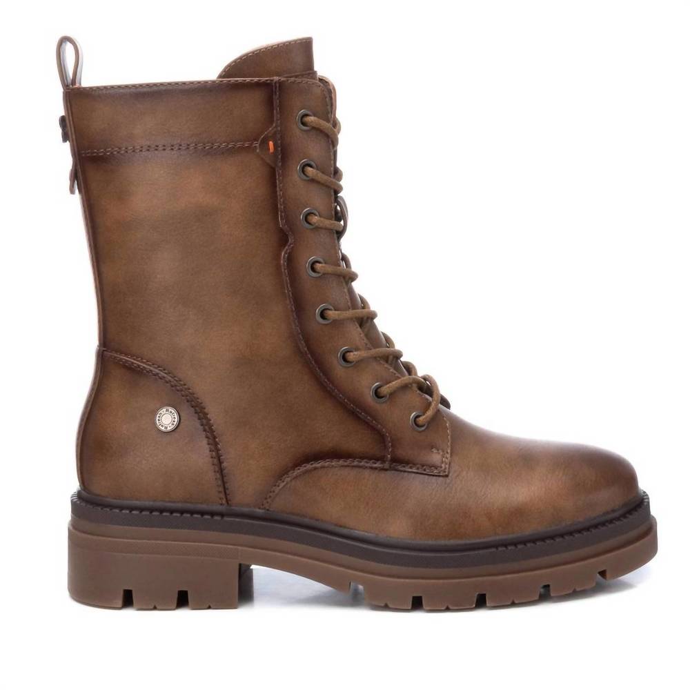 Elegant Brown Women's Combat Boots